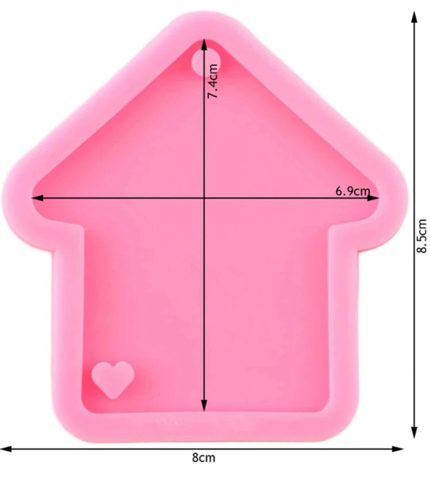 Molde de silicon llavero casa