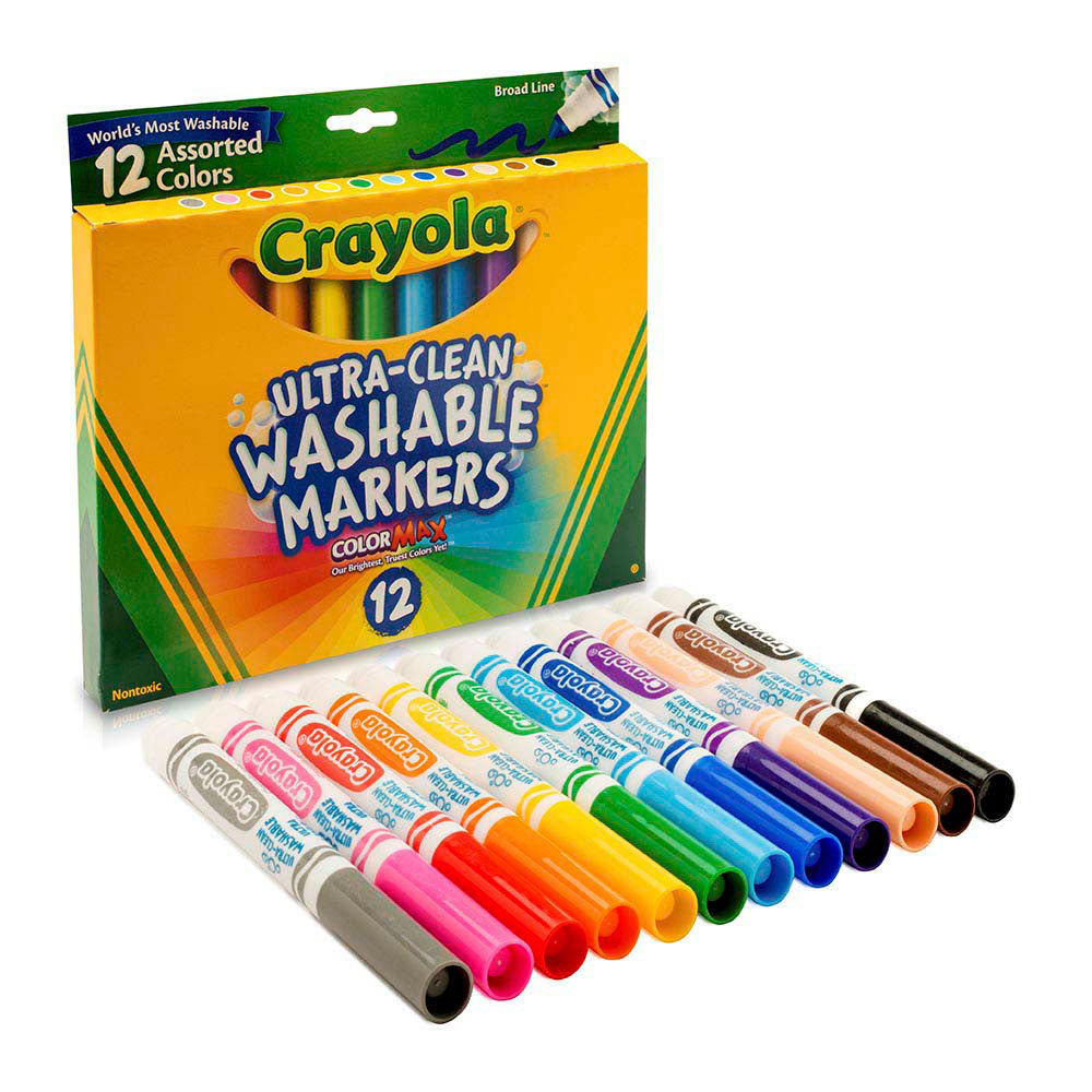 Marcadores Crayola ultra washable punta gruesa 10 colores