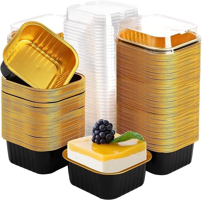 MINI FOIL PAN CUADRADO CON TAPA 150ML