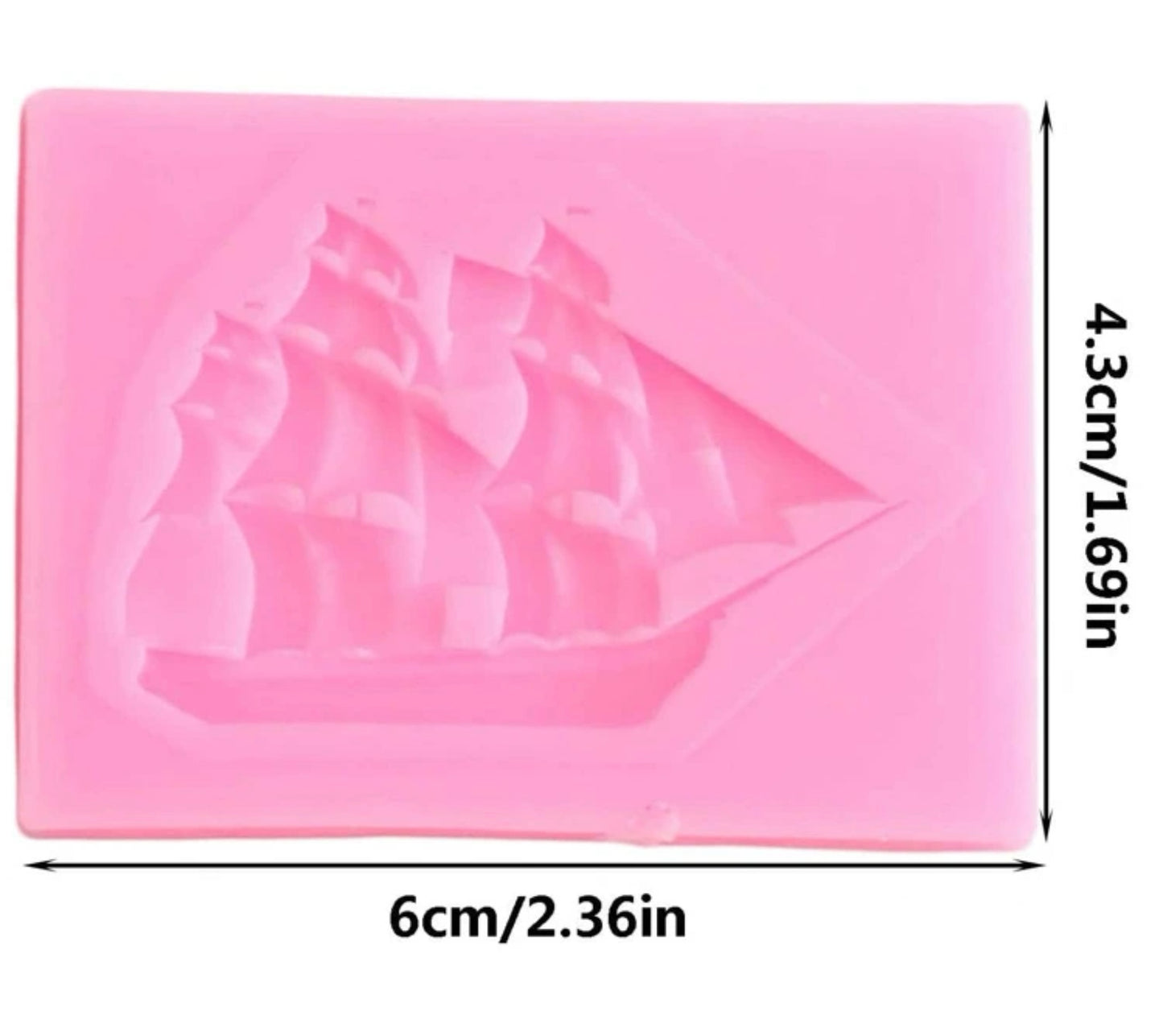 Molde de silicon barco pirata