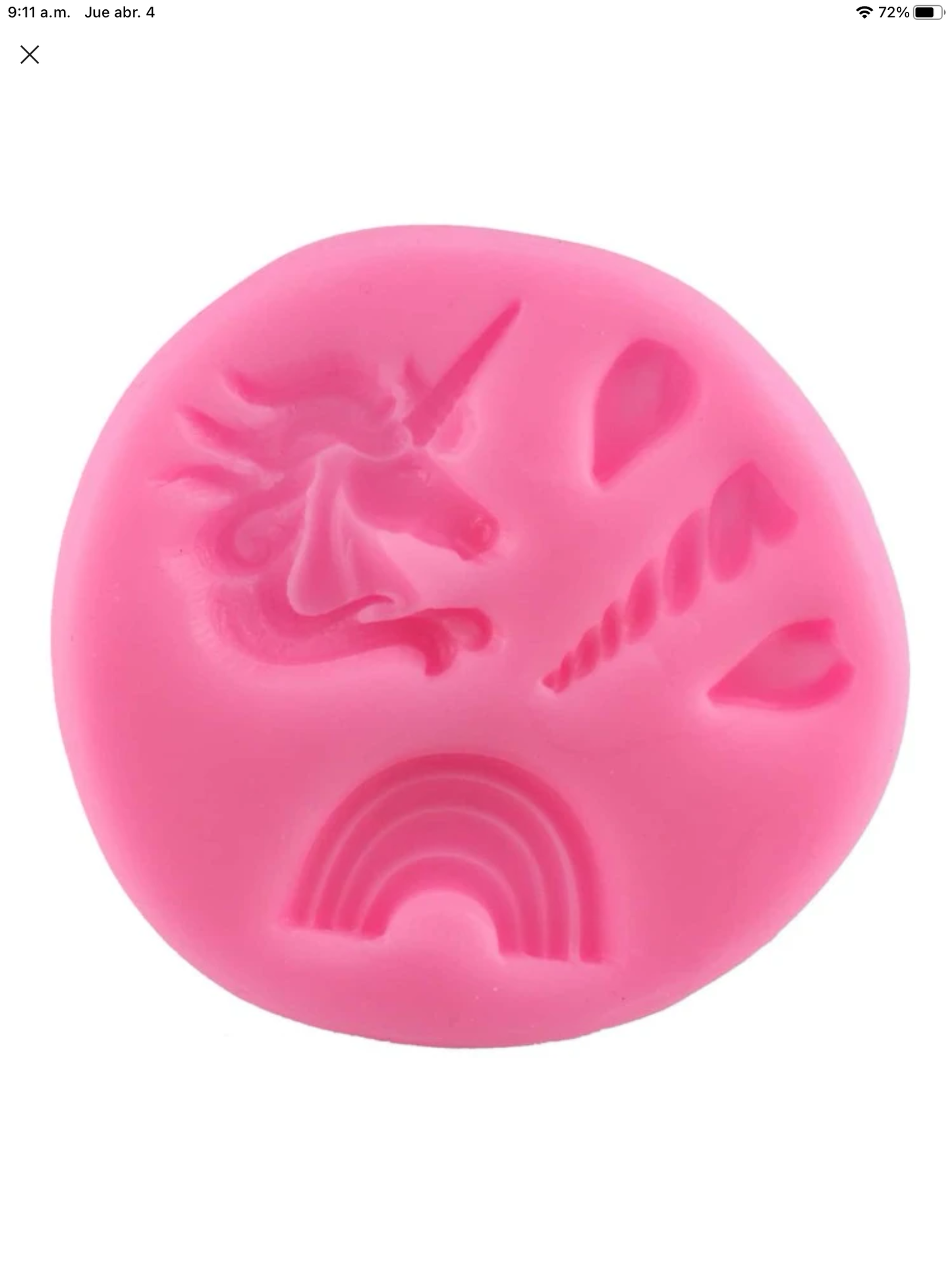 Molde de silicon mini figuras unicornio