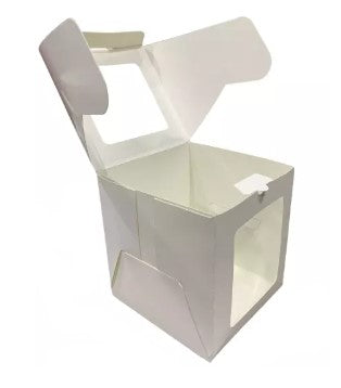 Caja cubo con acetato 9X9X9cm