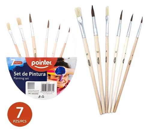 Set de pinceles con paleta pointer