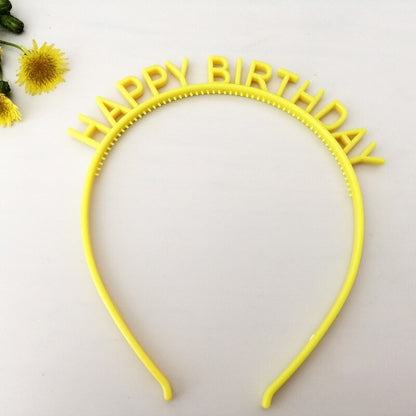 Cintillos Happy Birthday Plásticos 10 unidades