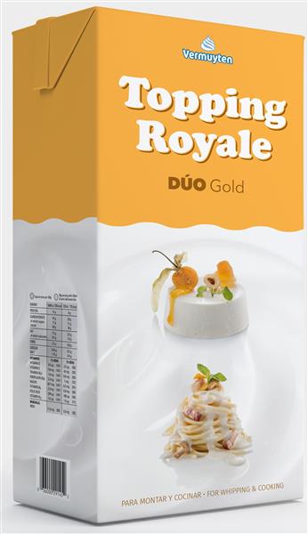 Topping royale crema de leche 1lt duo gold