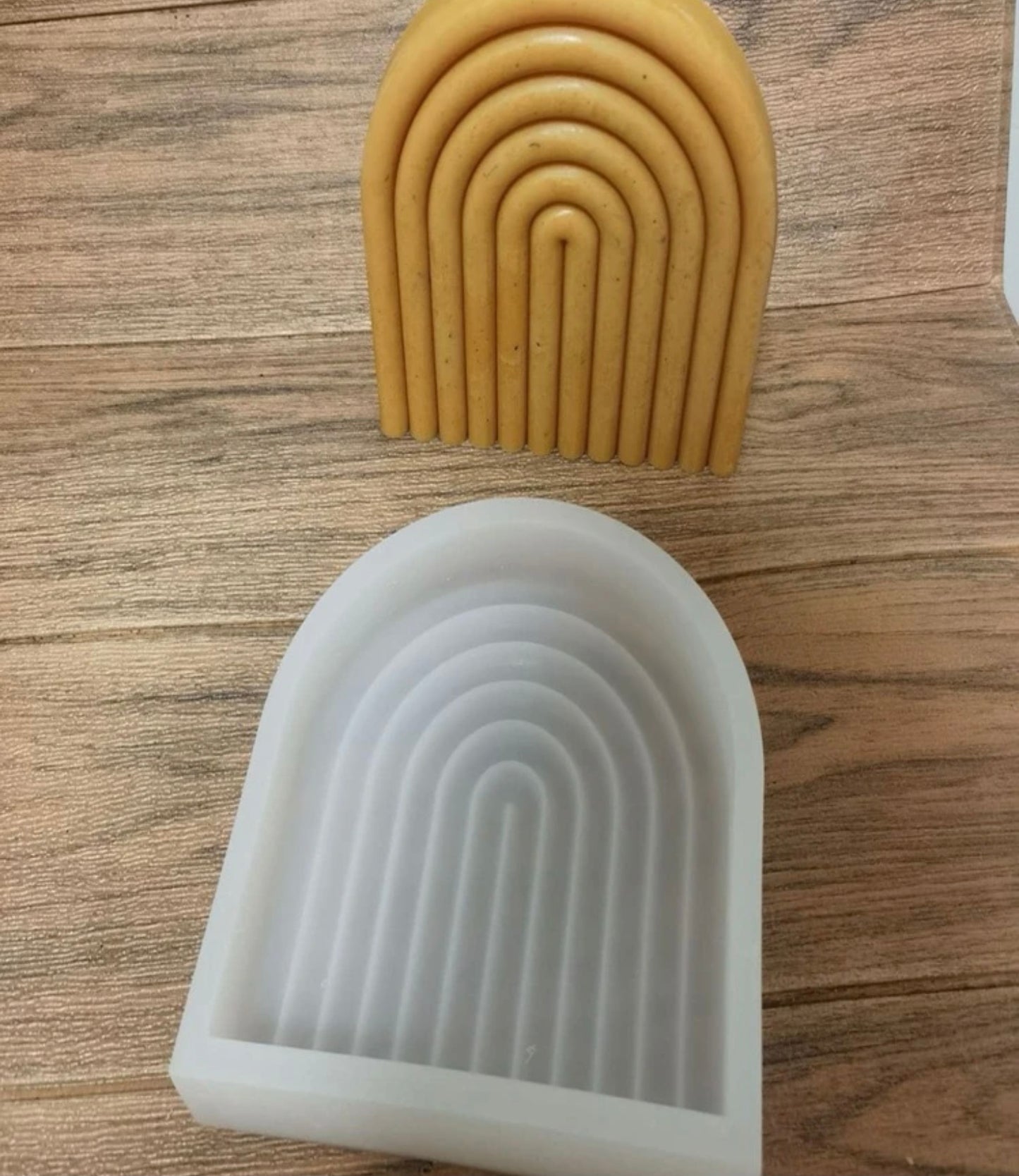 Molde de silicón para velas forma de arcoíris