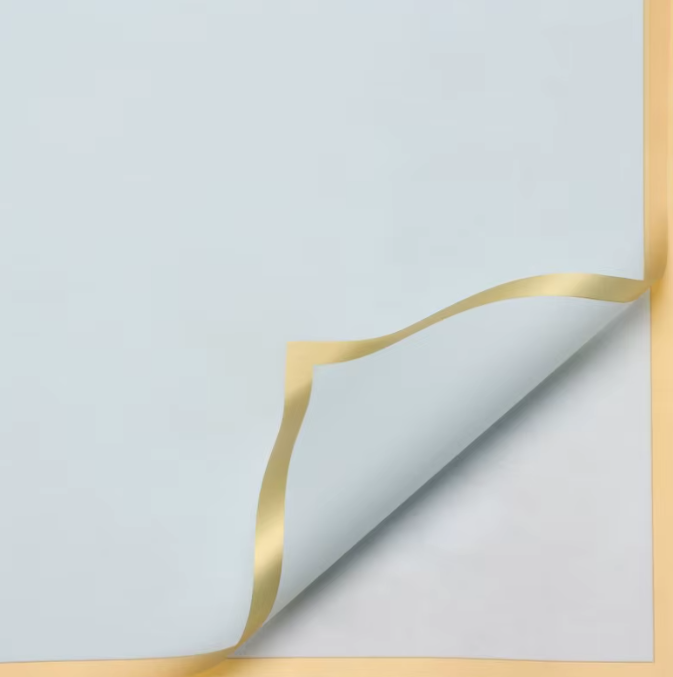 PAPEL COREANO PARA FLORES CON BORDE 20 UNIDADES