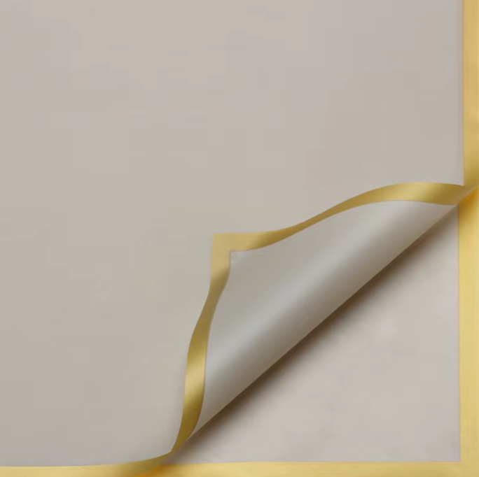 PAPEL COREANO PARA FLORES CON BORDE 20 UNIDADES