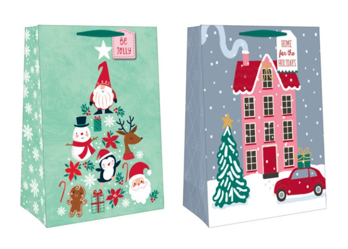 BOLSA DE REGALO JUMBO CHRISTMAS 12 UNIDADES
