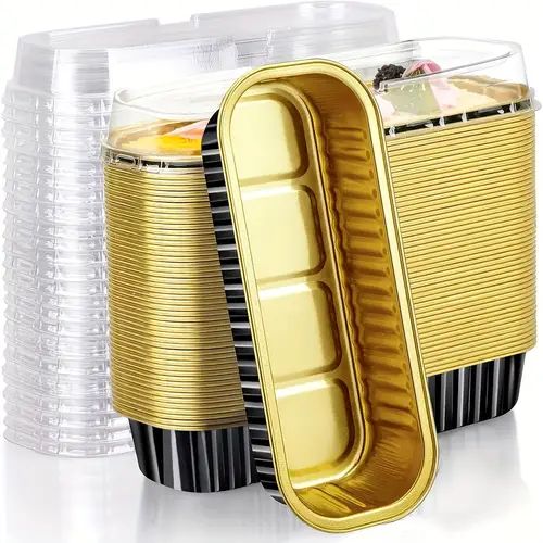 MINI FOIL PAN RECTANGULAR CON TAPA 200ML