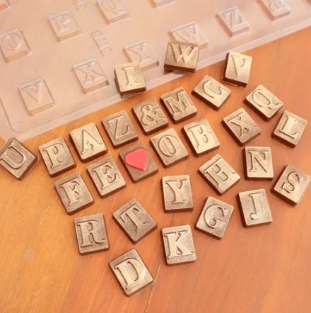 Molde de Acetato para chocolate BWB abecedario