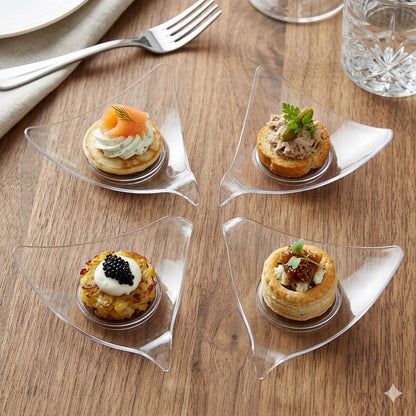 MINI PLATO TRIANGULAR 25 UNIDADES