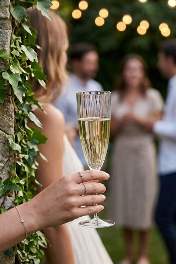 COPA PLÁSTICA DELUXE PARA CHAMPAGNE 180ML 8 UNIDADES